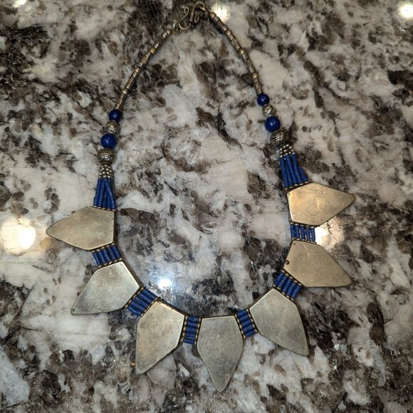 Tibet Natural Stone Tribal Necklace - Picture 2 of 4